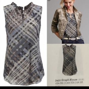 Cabi dressy blouse keyhole back and front